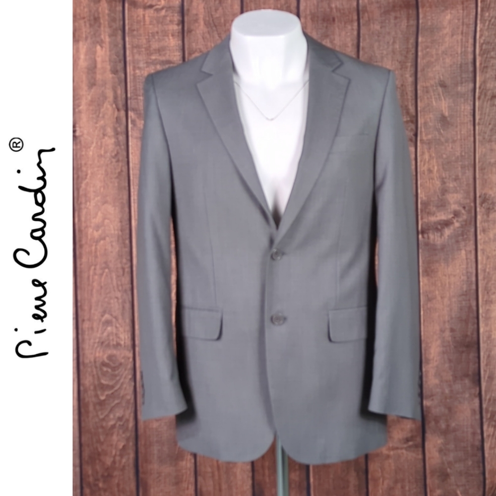 Gray Modern 2 Button Double Vent Men's Blazer Like New